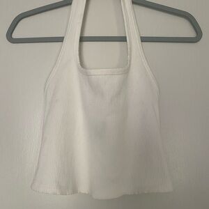 Wild Fable White Sleeveless Crop Tank Top